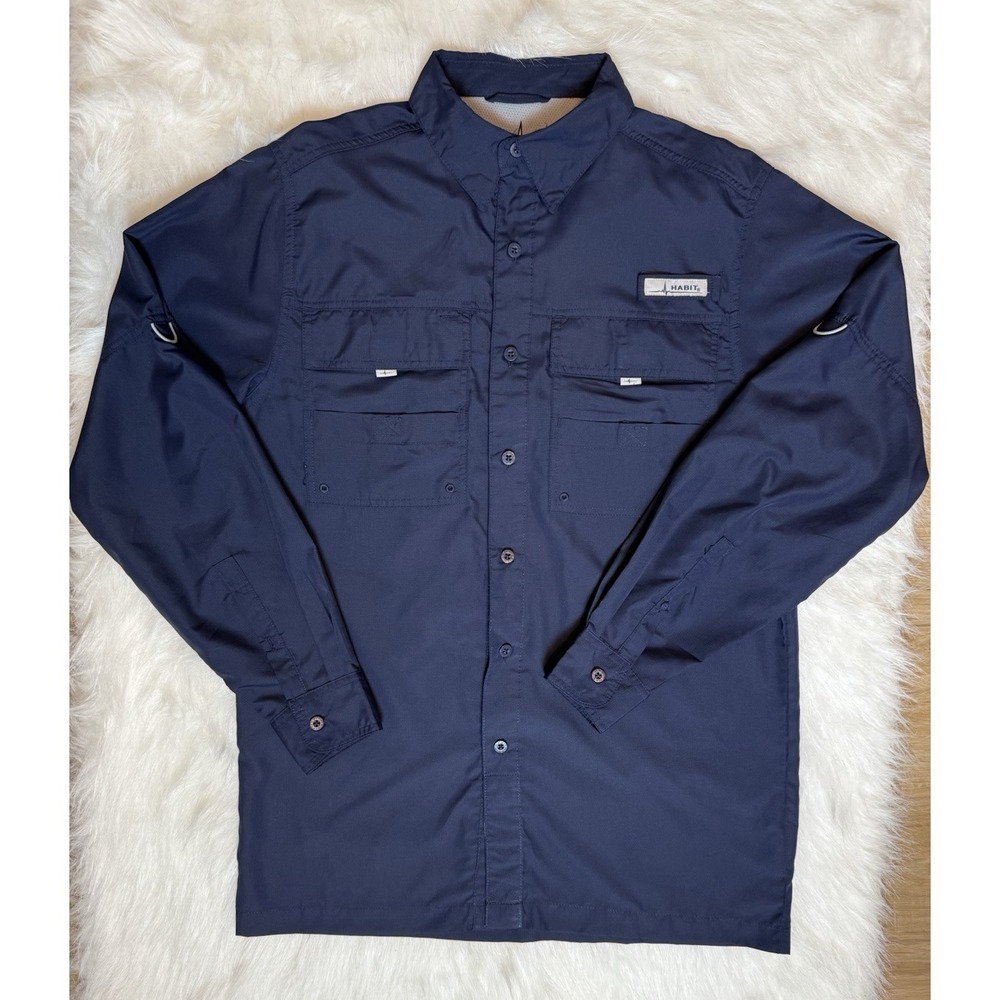 Habit-River Guide, Long Sleeve, Solar Factor, UPF40, Fishing/Hiking, Shirt. Sz-S